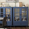 Modern Buffet Cabinet with Glass Doors & Adjustable Shelf,Small Wooden Sideboard with Drawer for Entryway or Living Room-Baofuwish - 2 of 4