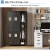 6 Doors Metal Storage Cabinet, Metal Lockers for Employees with 12 Hooks and 6 Shelves, 72 Inch Tall Steel Storage Cabinet Locker for Home, Office - 4 of 4