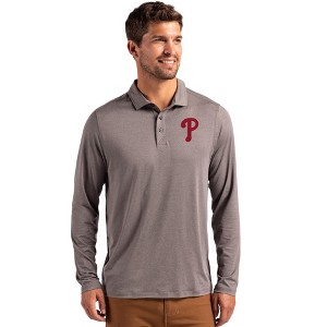 Philadelphia Phillies Cutter & Buck Coastline Epic Comfort Recycled Mens Long Sleeve Polo - 1 of 1