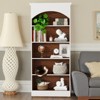 Lirago White Particle Board 5-Shelf Bookcase 11.81x29.53x70.86 Inch Tall Storage Rack with Anti-Tipping Safety Kit - 2 of 4