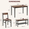 Dining Table Set for 4, Kitchen Table Set with 2 Chairs and Bench, Dining Room Table Sets for Small Space - 2 of 4