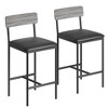 Bar Stools Set of 4, Kitchen Bar Stools with Footrest,Upholstered Counter Height Barstools, Bar Chairs with Back for Kitchen Island, Apartment - 4 of 4