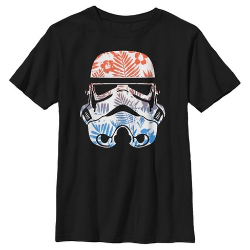 Boy's Star Wars: A New Paradise Stormtrooper Helmet T-shirt Black - Small : Target