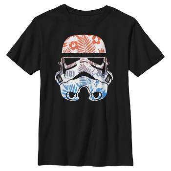 Boy's Star Wars: A New Hope Paradise Floral Stormtrooper Helmet T-Shirt