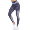 Women's High-Waist Reflective Piping Fitness Leggings  - White Mark - 2 of 4