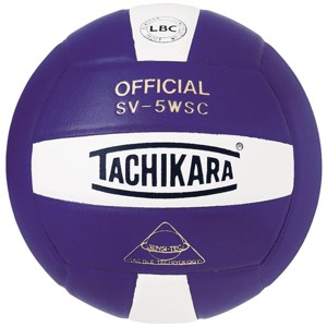 Tachikara PRW Indoor Sensi Tec Composite Competition Volleyball - Purple/White - 1 of 1