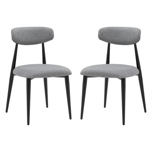 Coolbibila Modern Dining Chairs Set Of 2,Fabric Upholstered Armless Dining Chairs,Kitchen Dining Chair With Curved Backrest and Metal Frame - image 1 of 4