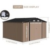 12x10 FT Outdoor Metal Storage Shed Garden Tool House With Lockable Doors and Ven - 2 of 4