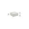 Meridian Furniture,Plush Cream Velvet Standard Comfort Modular Ottoman - 4 of 4