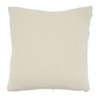 Saro Lifestyle Pom Pom Applique Pillow - Down Filled, 18" Square, Ivory - 2 of 3