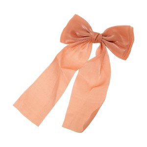 Unique Bargains Elegant Bow Ribbon Duckbill Hair Clips Hairdo Clip 1 Pc - 1 of 4