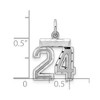 Black Bow Jewelry Sterling Silver, Varsity Collection, Small D/C Pendant, Number 24 - 3 of 4