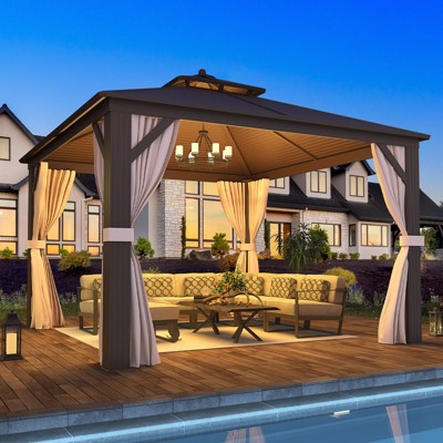 EROMMY Islaen 12 Ft. W x 12 Ft. D Aluminum Patio Gazebo