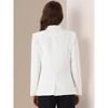 INSPIRE CHIC Women's Casual Fit Notched Lapel Double Breasted Plaid Formal Blazer - 4 of 4