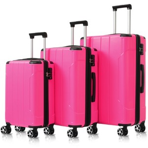 KTMBDW Luggage Expandable Suitcase PC+ABS 3 Piece Set with TSA Lock Spinner 20in24in28in - 1 of 4