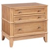Hazel 3-Drawer Side Table, Natural Finish, Felt-Lined Storage, Pine and Mindi Veneers, 1 pcs-- Frevyn - 3 of 4
