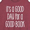 Women's - Instant Message - It's A Good Day For A Good Book Graphic Racerback Tank - 2 of 4