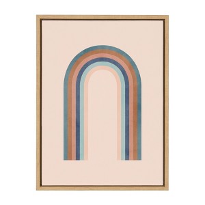 18" x 24" Sylvie Happy Gates Framed Canvas Wall Art by Alexander Ginzburg Natural - Kate and Laurel: Modern Decor, Vertical Screen Print - 1 of 4