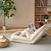 Sapphtopaz Triple Fold Down Bean Bag Chair with Adjustable Tilt, Sofa Bed with Metal Frame, Reading Chair for Adults, Couchs for Living Room - 2 of 4