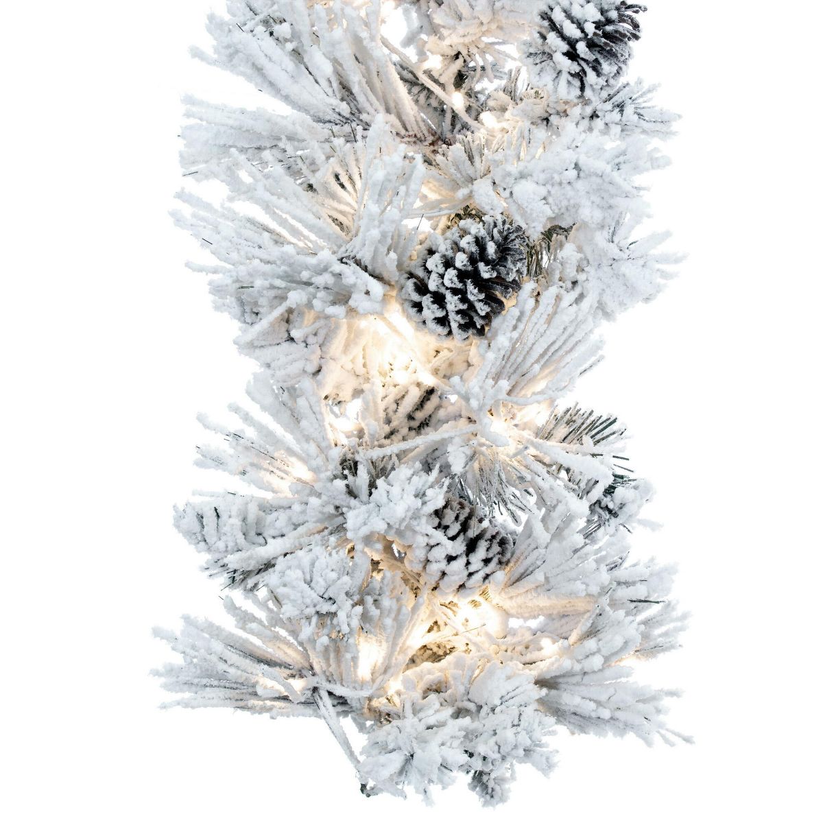 Vickerman Flocked Atka Artificial Christmas Garland - thumbnail 4