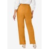 Jessica London Women's Plus Size Lightweight Linen-Blend Straight-Leg Pants - 3 of 4