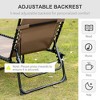 Okak Reclining Folding Chair with Adjustable Backrest, Beach Chair with Removable Pillow, Chaise Lounge Chair for Patio, Garden, Beach - 3 of 4