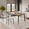 NicBex Upholstered Dining Chair Set of 2 Modern Kitchen Round Curved Backrest Chair with Metal Legs - 2 of 4