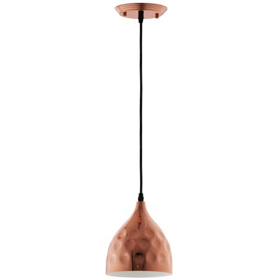 Modway Dimple 6.5 Bell-Shaped Rose Gold Pendant Light