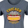 Women's - Instant Message - Chicago Hot Dog Skyline Graphic T-shirt Dress - 2 of 4