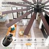 Airsurfer 72" Ceiling Fan with Light and Remote Control 12 Reversible Blades Ceiling Fan with 6-Speed Quiet DC Motor, 3 Color LED Light - 4 of 4