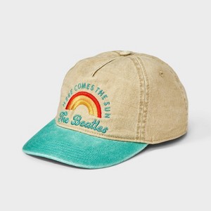 Boys' The Beatles Rainbow Baseball Hat - Beige: Cotton Twill, Adjustable Snap Closure, Midweight Fabric - 1 of 3