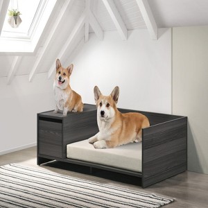 Mewoofun 47" Wide Modern Comfy Pet Bed with Cushion and Side Storage Compartment,33.3"*22"*3" - 1 of 4