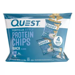 Quest Nutrition Tortilla Style Protein Chips - Ranch - 4ct/4.5oz