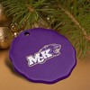McKendree University Primary Logo Porcelain Scalloped Holiday Christmas Tree Ornament  2.8" (7.1 cm) - 4 of 4