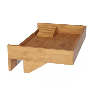 Hastings Home Floating Bamboo Bedside Shelf – 13.8" x 9", Natural Finish