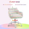 TiramisuBest Fluffy Unicorn Office Chair with Mid-Back and Armrest Support, Modular Sectional Sofa with Storage, Sideboard Buffet Style Desi - 3 of 4