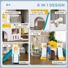 8 in 1 Toddler Slide and Swing Set w/ 2 Slides, Basketball Hoop, Climber, Storage Space Telescope - 4 of 4