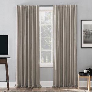 Sun Zero Blackout Evelina Faux Dupioni Silk Curtain Panel - 1 of 4