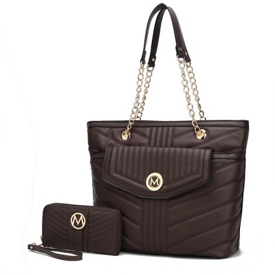 MKF Collection Chiari Vegan Leather Women's Tote Bag with Wallet by Mia K