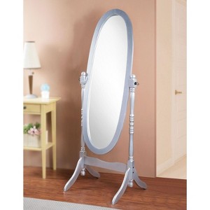 Traditional Queen Anna Style Wood Floor Cheval Mirror,Oval Shape Mirror,Adjustable Standing Mirror,Decor Mirror,Freestanding Mirror-The Pop Home - 1 of 4