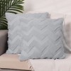 Unique Bargains Soft Plush Decorative Throw Solid Striped Pillow Covers 2 Pcs - 2 of 4