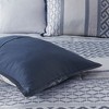 Sapphtopaz 7 Piece Bedding Comforter Sets Luxury Elegant Jacquard Geometric Woven Print and Stripes Designs Reversible Quilt Set - 4 of 4