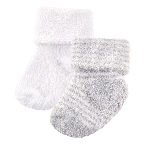 Luvable Friends Baby Unisex Chenille Socks, Grey, 0-6 Months : Target