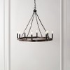 Brookville 8 Light 28" Chandelier - CHA4042 - Dark Walnut/Black - Safavieh - 4 of 4