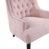 NicBex 1pc Accent Chair with  Button Tufted Textured Fabric Solid Wood Lounge Chair Reading Chair Comfy Chair for Living Room Bedroom Studio - 3 of 4