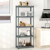 Tangkula 3 PCS 5-Tier Metal Shelving Unit Heavy Duty Wire Storage Rack with Anti-slip Foot Pads - image 4 of 4