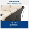 Heynemo 7 Pcs Outdoor Conversation Set All Weather Wicker Sectional Sofa Set Dining Table Chair and Ottoman,Steel Frame - 3 of 4