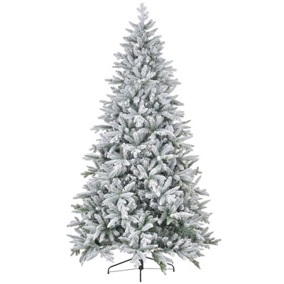 NicBex 7ft Snow Flocked Artificial Christmas Tree with 1401 Branch Tips and Metal Base for Home Office