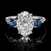 Ross-Simons 3.00 Carat Lab-Grown Diamond Ring With 1.00 ct. t.w. Sapphires in 14kt White Gold - 4 of 4