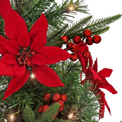 3' Prelit Colonial Fir Slim Artificial Christmas Tree with Clear Lights